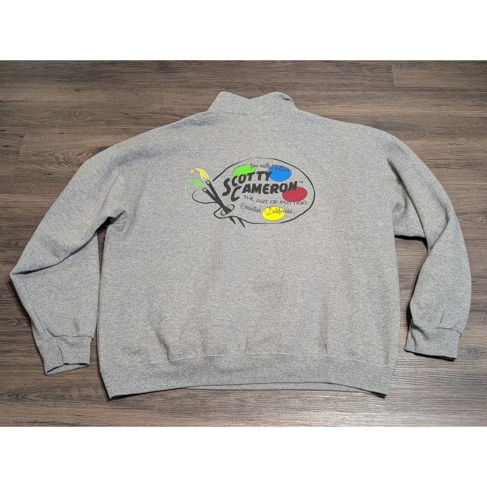 Scotty Cameron Titleist 1/4 Zip Pullover Sweatshirt Gray Mens XXL Art of Putting